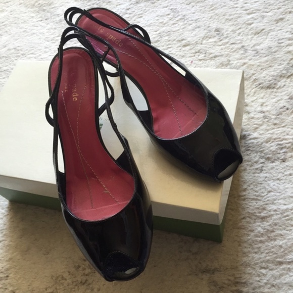 KL23MAR01_BLKPAT_1_grande.jpg?  Kate Spade Black Kitten Slingback Patent Heels Pum